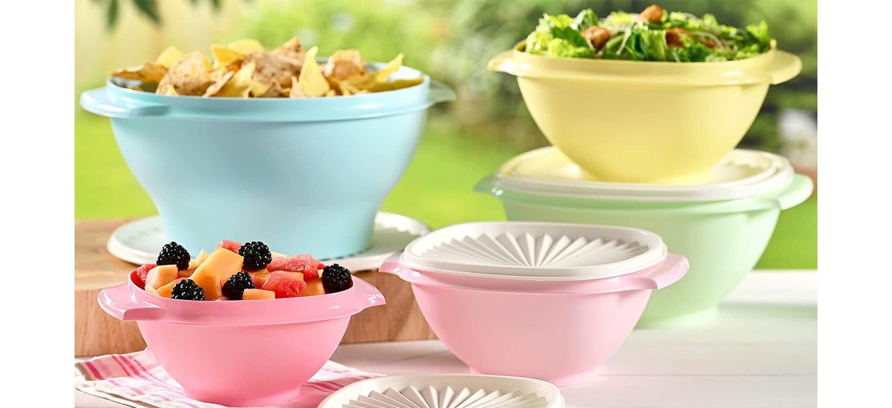 Tupperware Brand Wonderlier Bowl Set - 3 Containers to Prep, Store & Serve  Meals + Lids - Dishwasher Safe - BPA Free