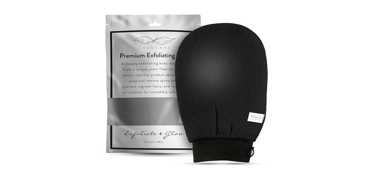 Seraphic Skincare Korean Exfoliating Mitts on white background