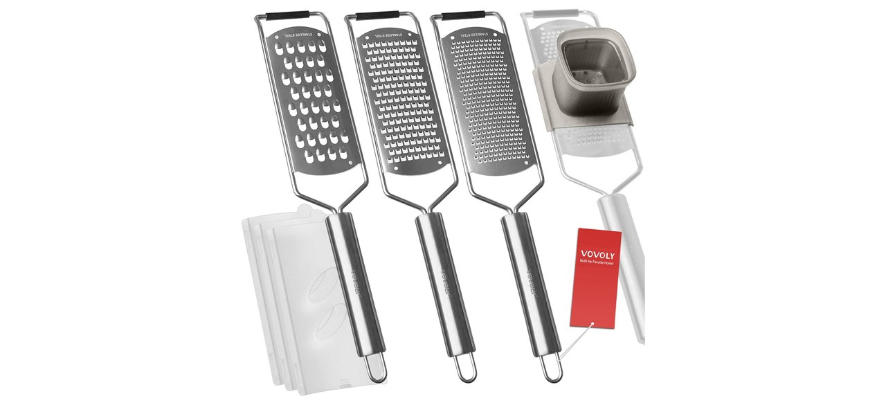 Vovoly 4-Piece Pro Zester and Grater Set