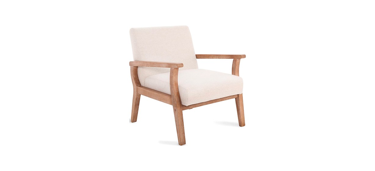 Best Wahson Mid Century Armchair with Wood Frame