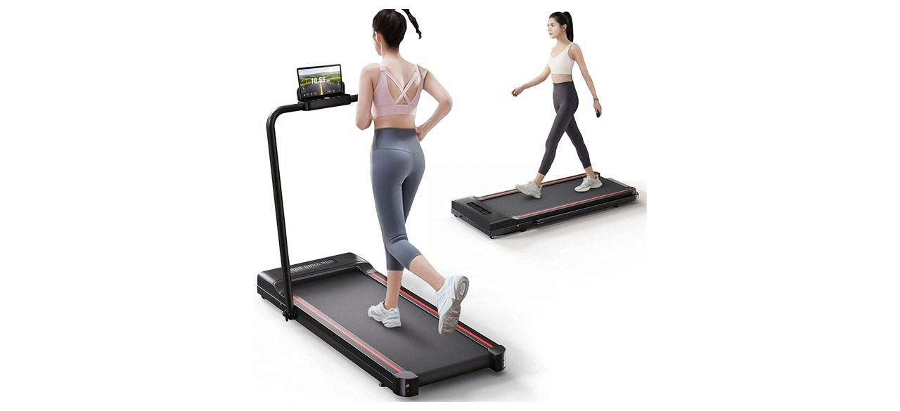 Person using Sperax Treadmill-Walking Pad- on white background