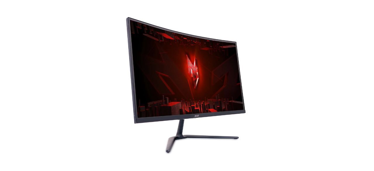 Acer Nitro 27 Inch 1500R Curved WQHD (2560 x 1440) Gaming Monitor on White Background