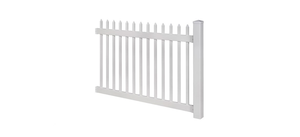 Best WamBam Fence No-Dig Permanent Nantucket Vinyl Picket Fence Panel