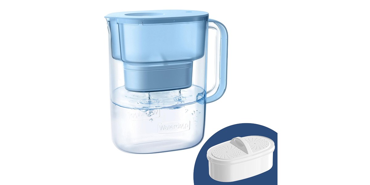 Waterdrop 200-Gallon Long-Life Lucid 10-Cup Large Water Filter Pitcher