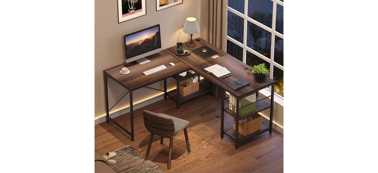 Best 17 Stories Fortson L Shaped Desk with Shelves