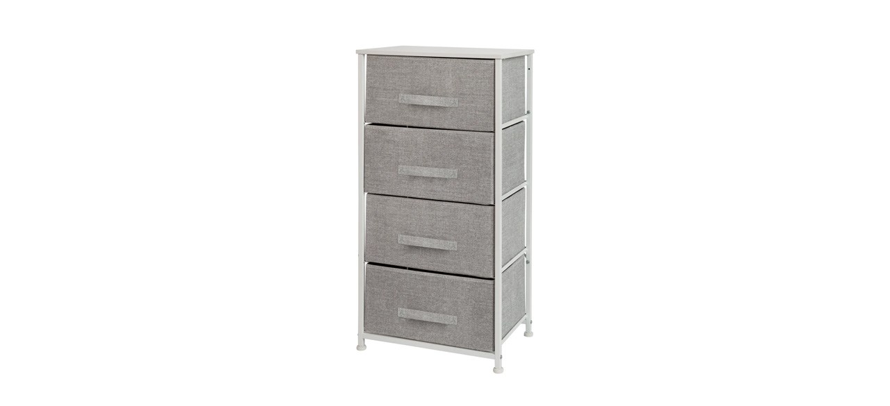 Flash Furniture 4-Drawer Vertical Storage Dresser on white background