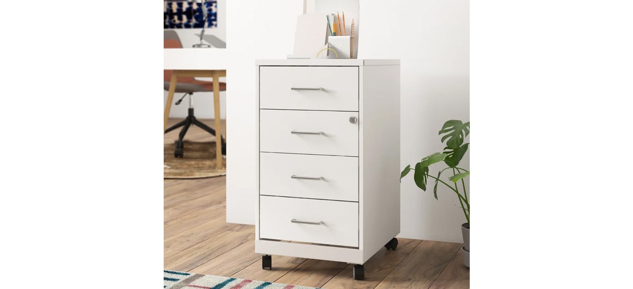 Best Rebrilliant Bottorff 4-Drawer Mobile Steel File Cabinet