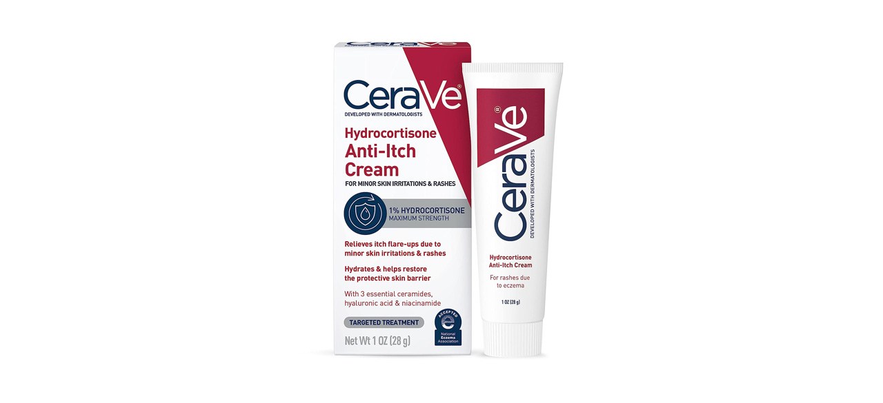 CeraVe Hydrocortisone Anti-Itch Cream on white background