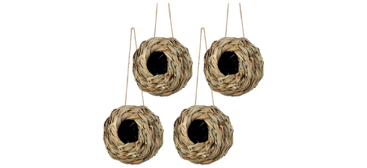 winemana 4-Pack Hanging Hummingbird Nest House