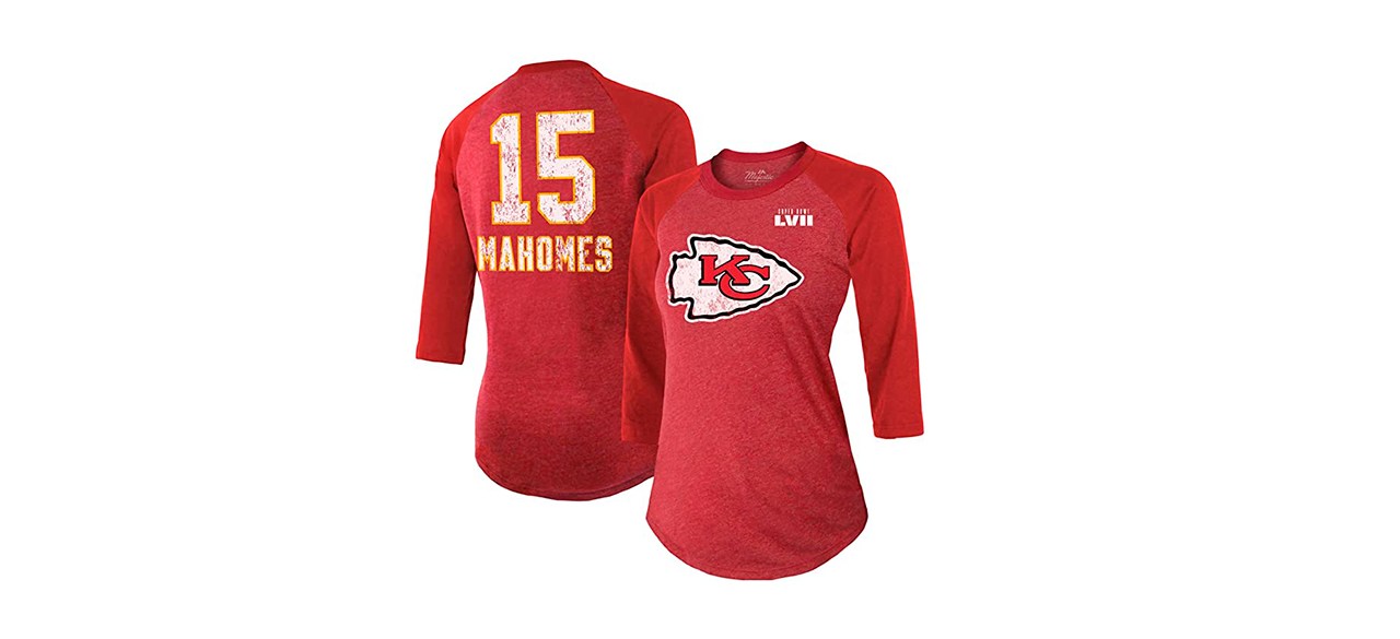 Men's Majestic Threads Red Kansas City Chiefs Three-Time Super