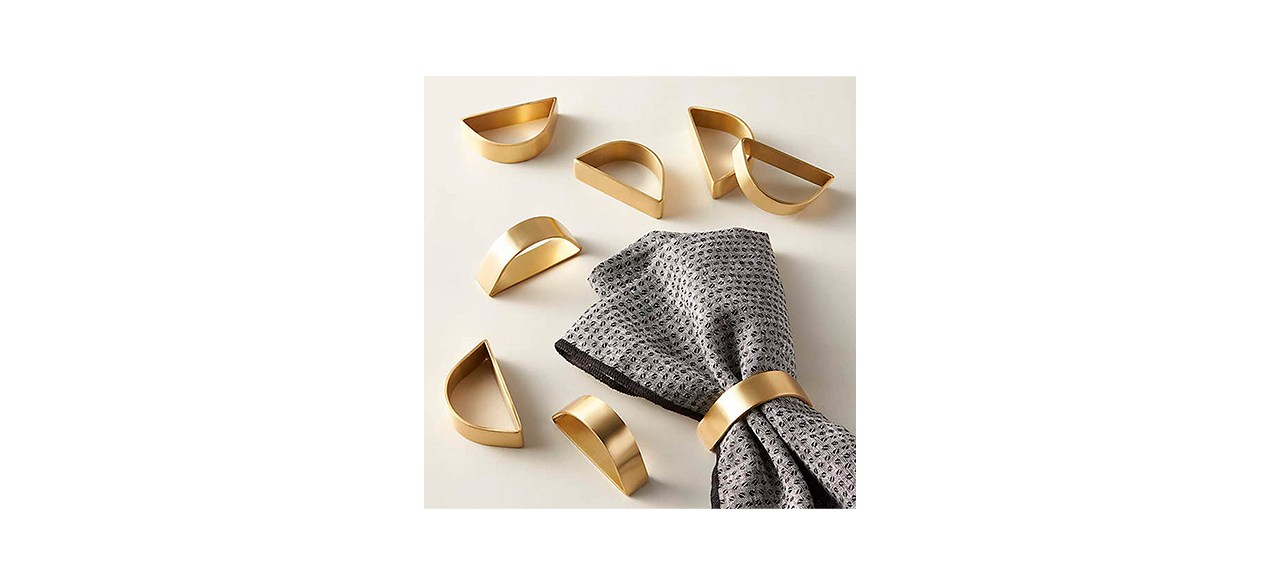 Best Wonlex Cuffed Brushed Gold Napkin Rings