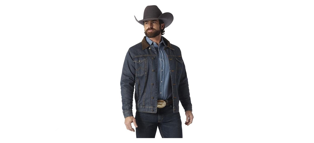 Wrangler Men's Western Style Lined Denim Jacket