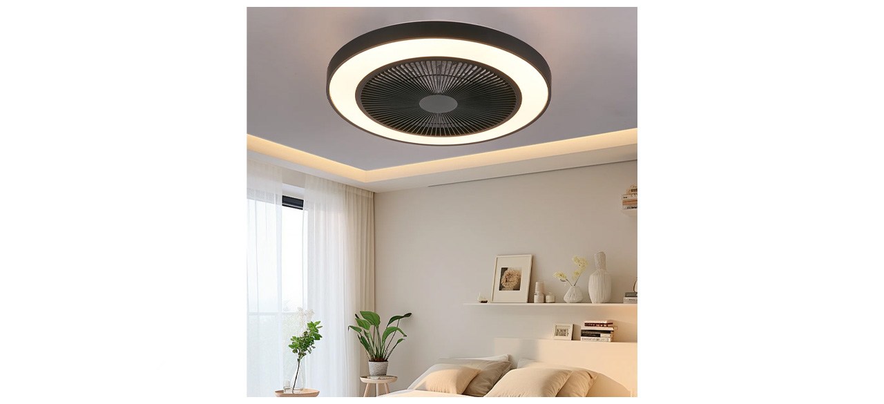 Wrought Studio Smart Black Ceiling Fan