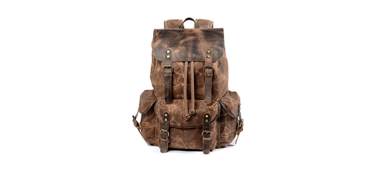 Best Wudon Waxed Leather Backpack