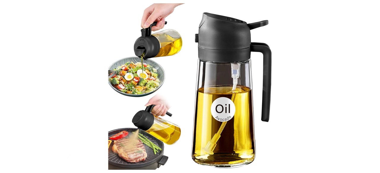 YARRAMATE 16-Ounce Glass Olive Oil Sprayer Bottle