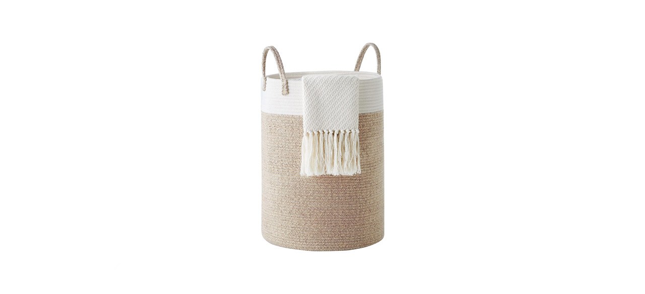 best Youdenova Cotton Rope Laundry Hamper