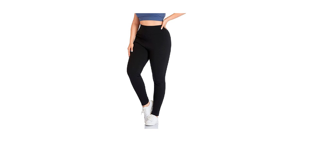 Plus Size High Waist Fleece Lined Leggings