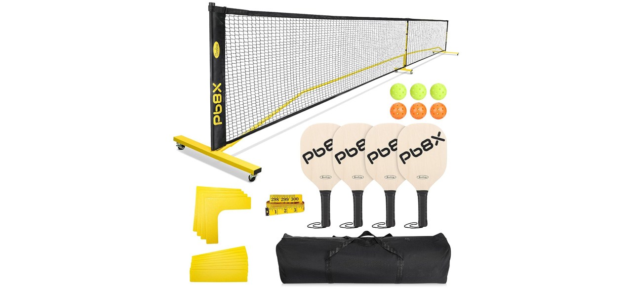 Deeliva Pickleball Set Net with Wheels