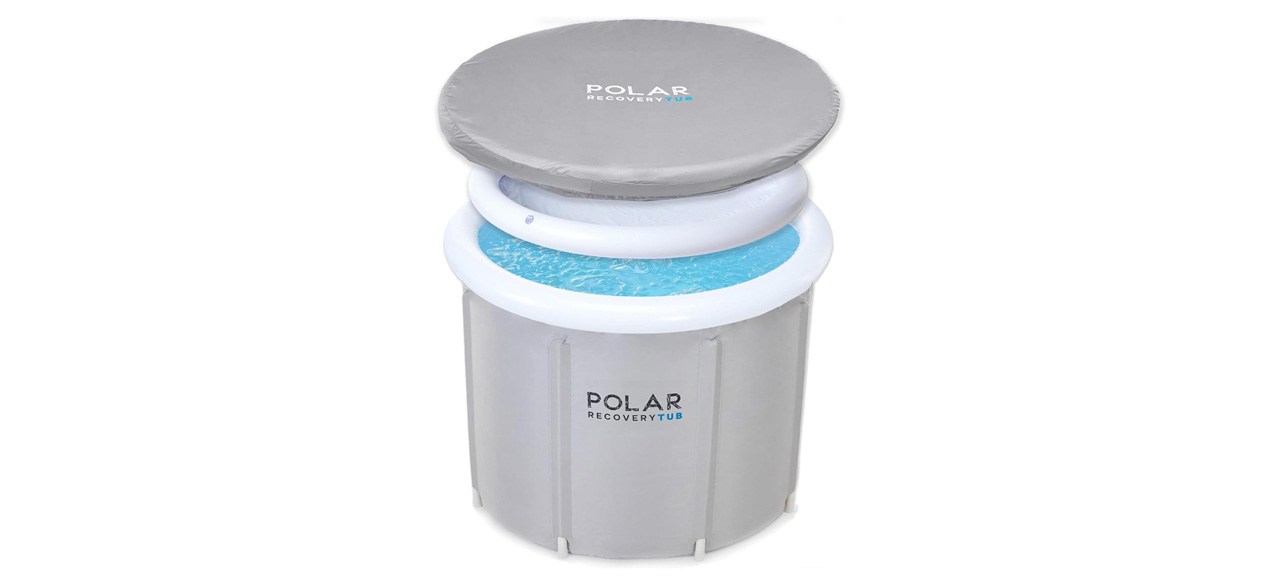 Polar Recovery Tub-Large Outdoor Portable Ice Bath With Lid on white background