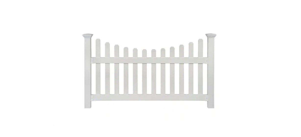 Best Zippity Outdoor Products Permanent All American Vinyl Picket Fence Panel Kit