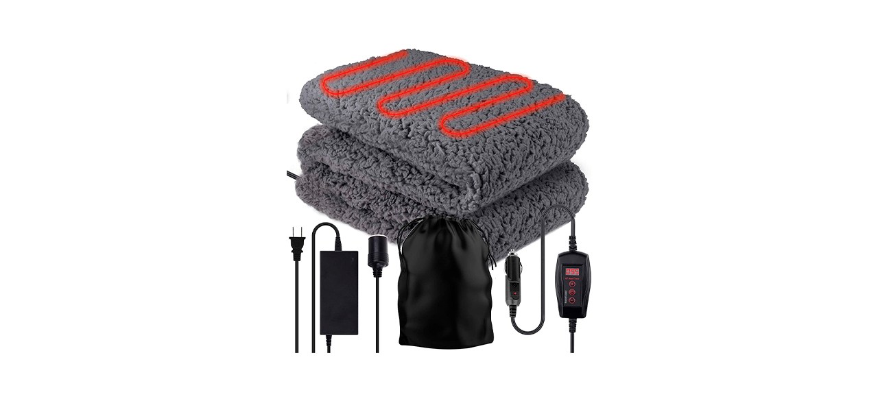 Best Zonetech Heated Travel Blanket