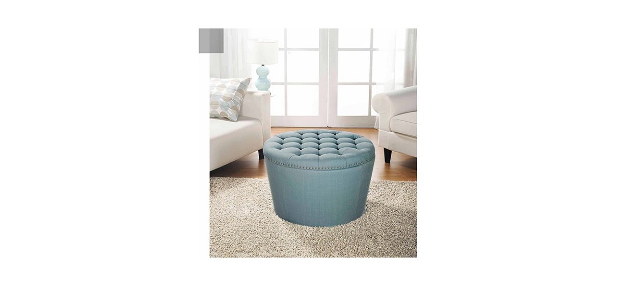 Better Homes and Gardens Round Tufted Storage Ottoman