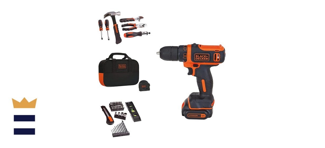 BLACK+DECKER 12-Volt Max Drill and Home Tool Kit