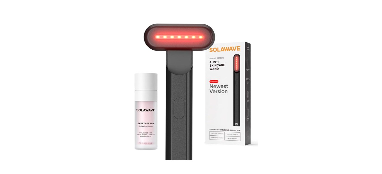 Solawave 4-in-1 Radiant Renewal Facial Wand & Skin Therapy Serum Bundle