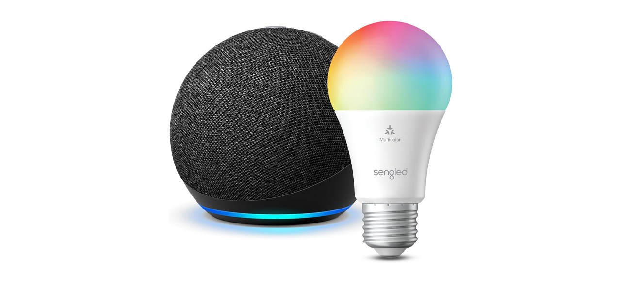 Echo Dot 5th Generation and Sengled Smart Color Bulb