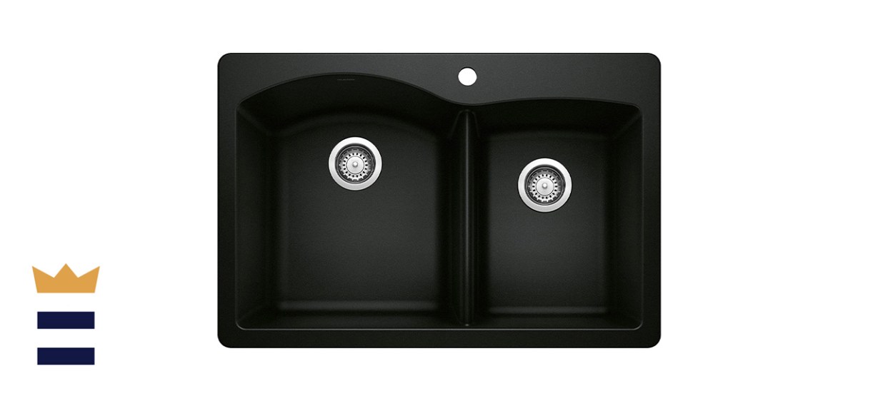 black three bowl kitchen sink