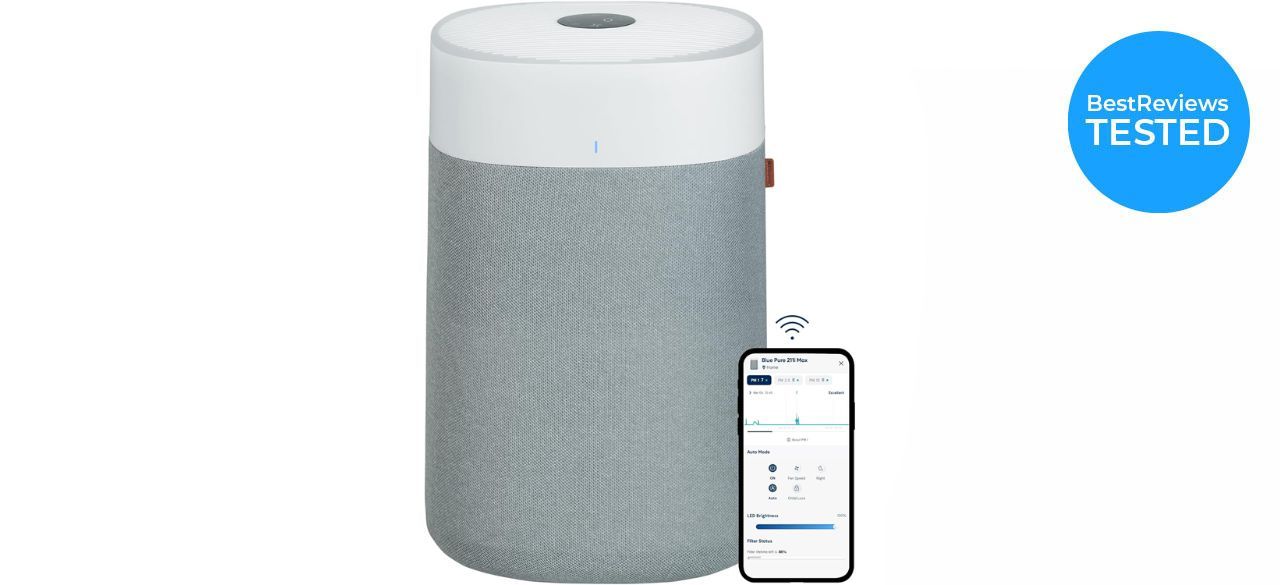 Blueair Air Purifier on white back