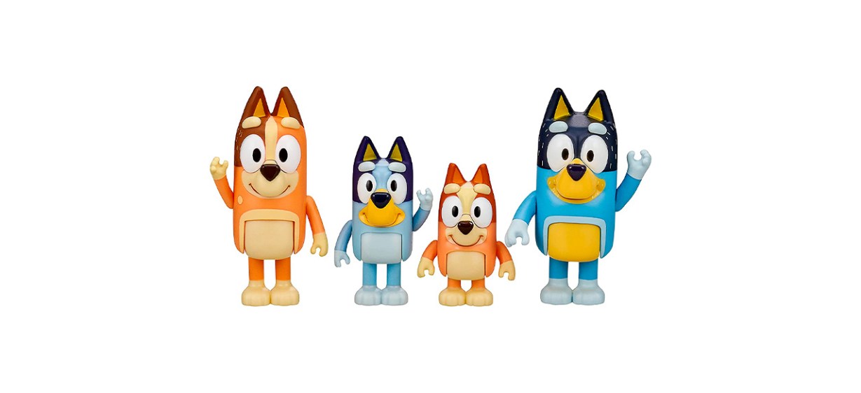 Bluey and Friends 4 Pack of Poseable Figures