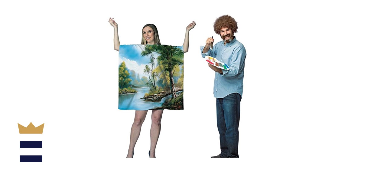 Bob Ross Artist Couples Costume Set 