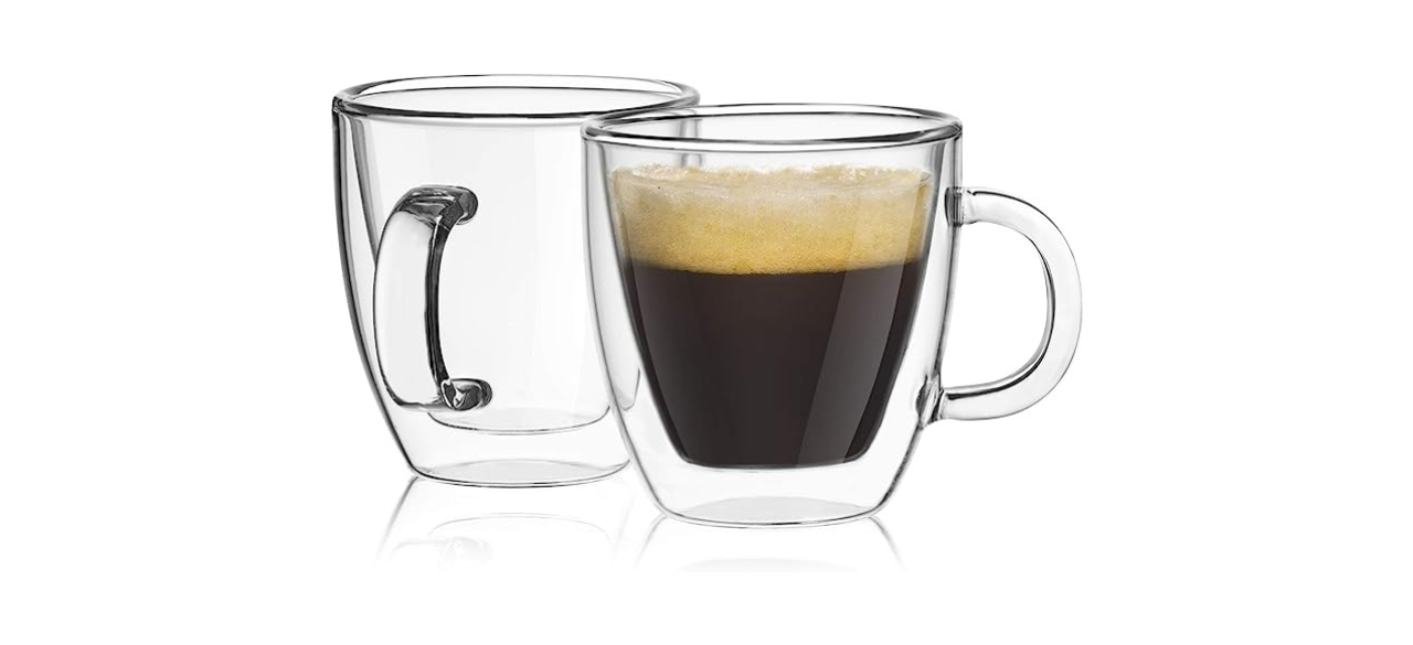 JoyJolt Savor Double Wall Insulated Espresso Glasses 