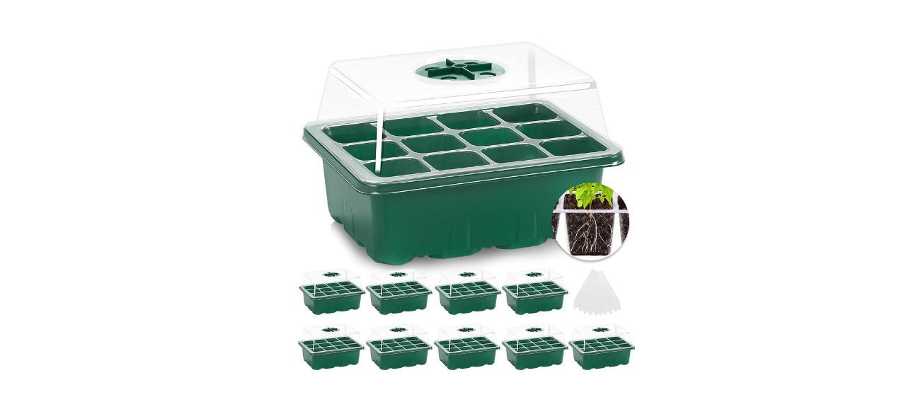 MIXC 10 Packs Seed Starter Tray Seed Starter Kit with Humidity Dome