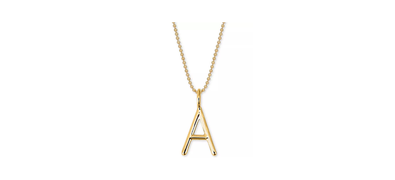 Sarah Chloe Andi Initial Pendant Necklace in 14k Gold-Plate Over Sterling Silver