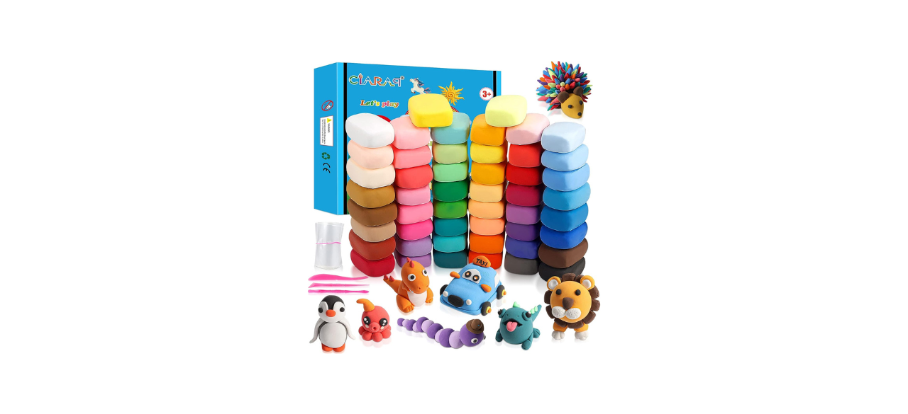 CiaraQ Modeling Clay Kit - 50 Colors Air Dry Ultra Light Clay, Safe & Non-Toxic, Great Gift for Kids.