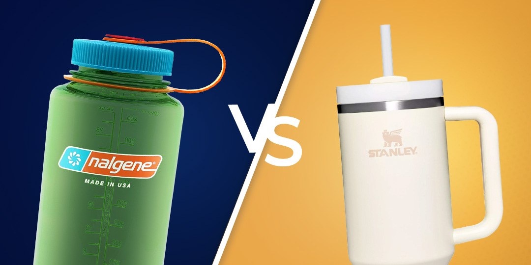 Nalgene Sustain BPA-Free Water Bottle vs. Stanley Cup Quencher H2.0 FlowState Tumbler