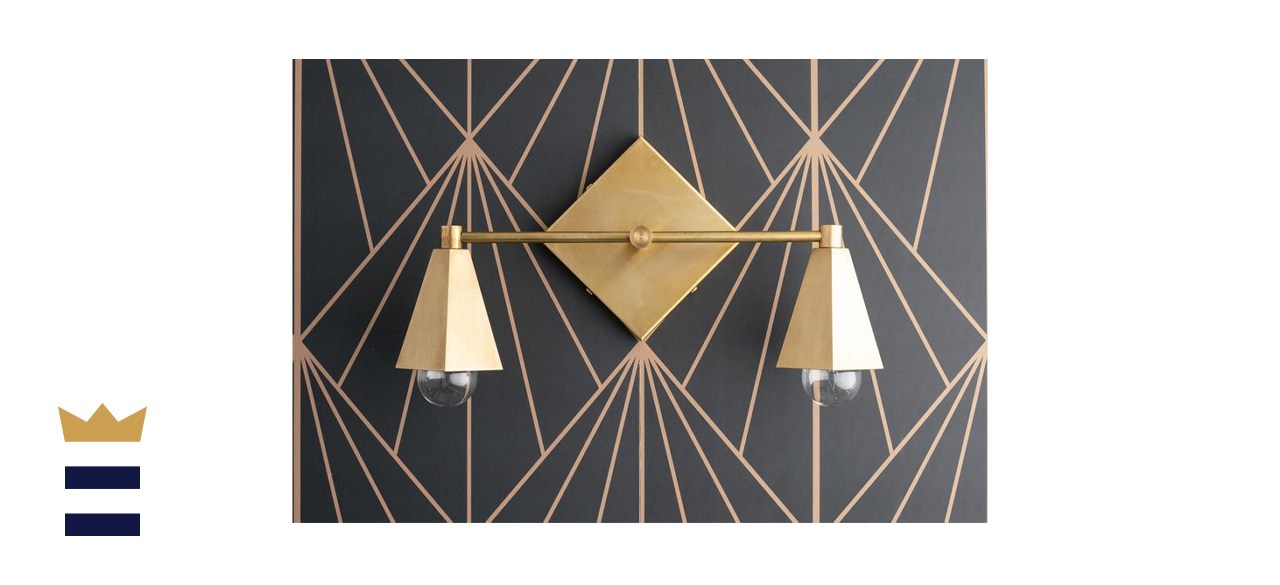 Brass Art Deco Vanity Light