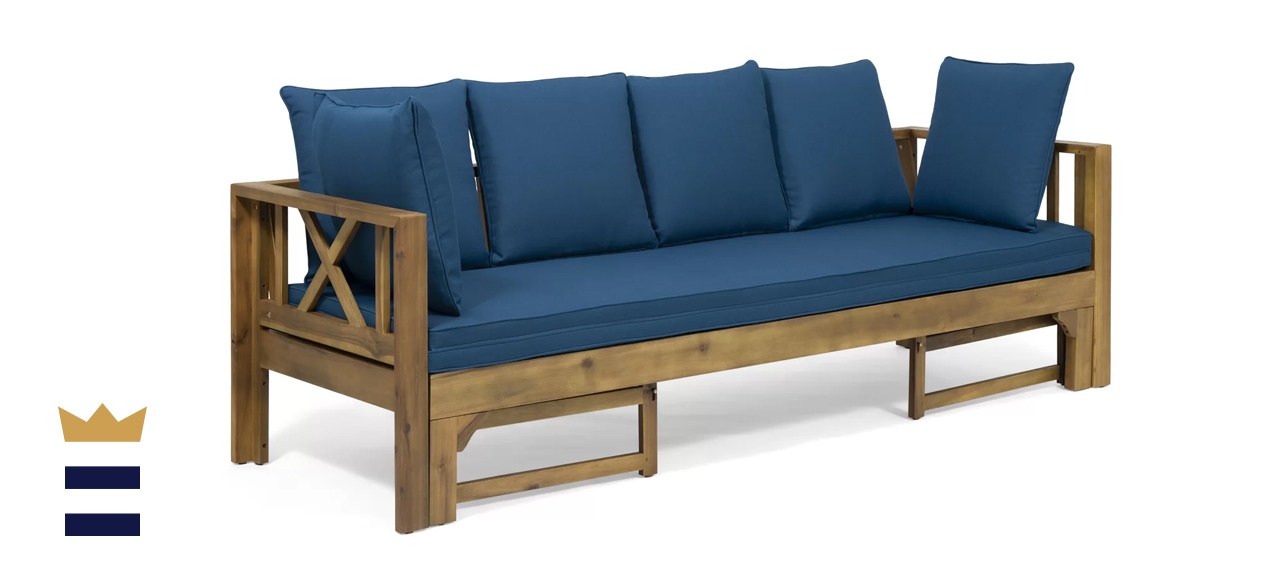 Breakwater Bay Trevion Extendable Patio Sofa with Cushions