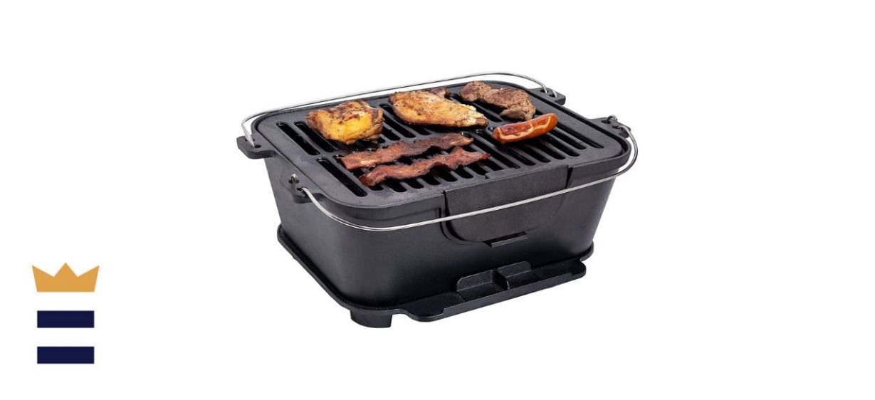 Bruntmor Heavy-Duty Cast Iron Portable Grill