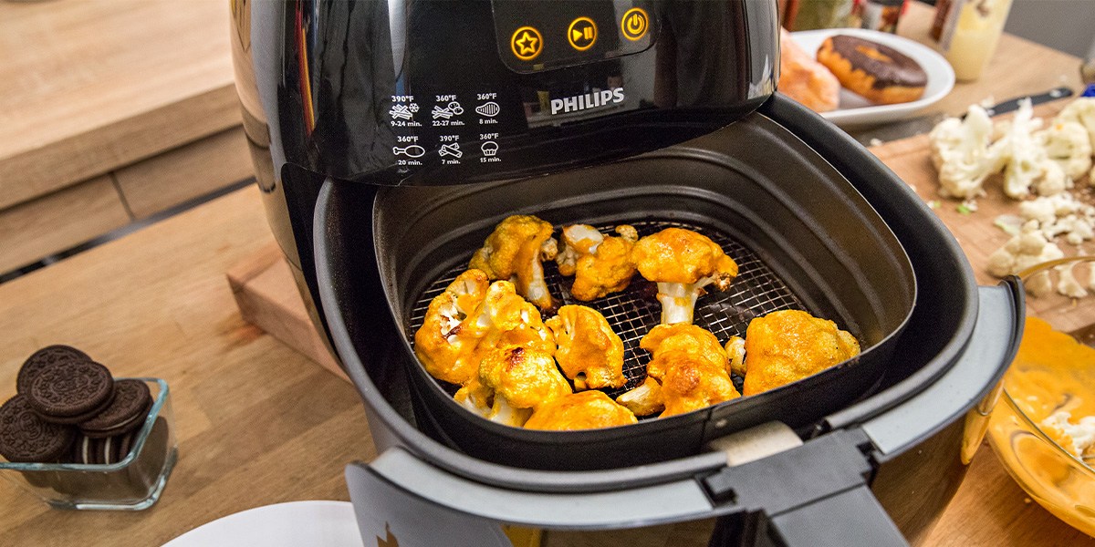 Buffalo air-fried cauliflower