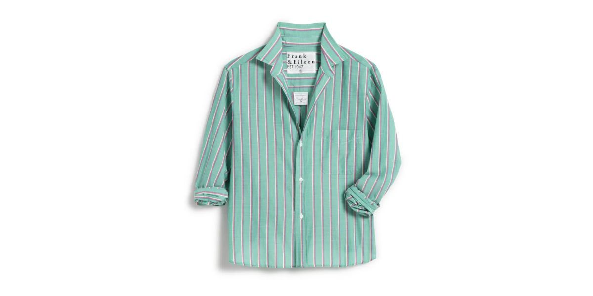 Frank & Eileen Silvio Stripe Untuckable Cotton Button-Up Shirt