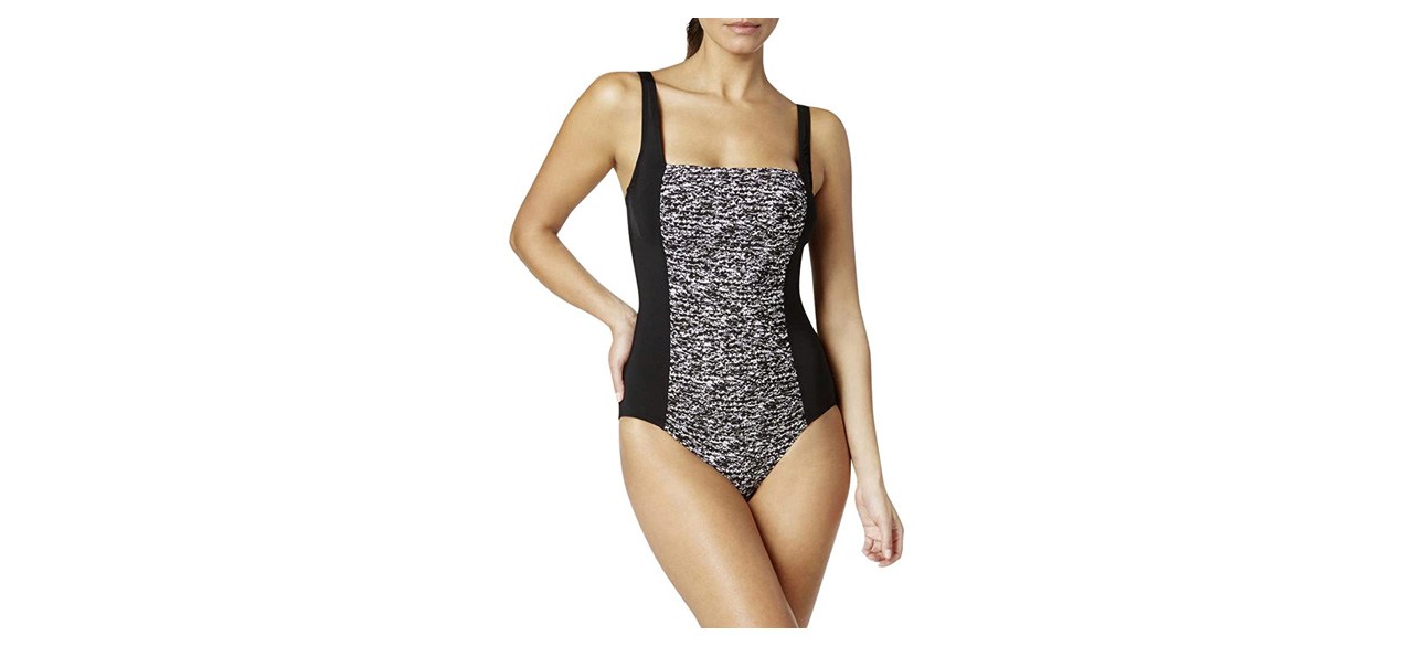 Calvin Klein Pleated One-Piece Swimsuit