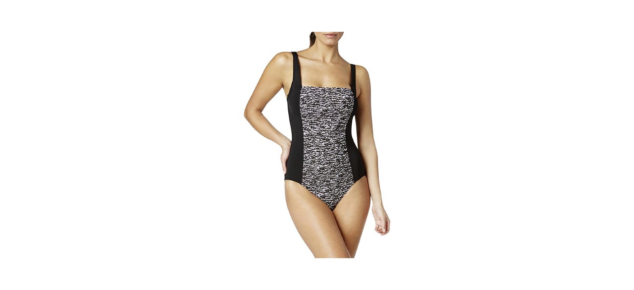 best Calvin Klein Pleated One-Piece Swimsuit