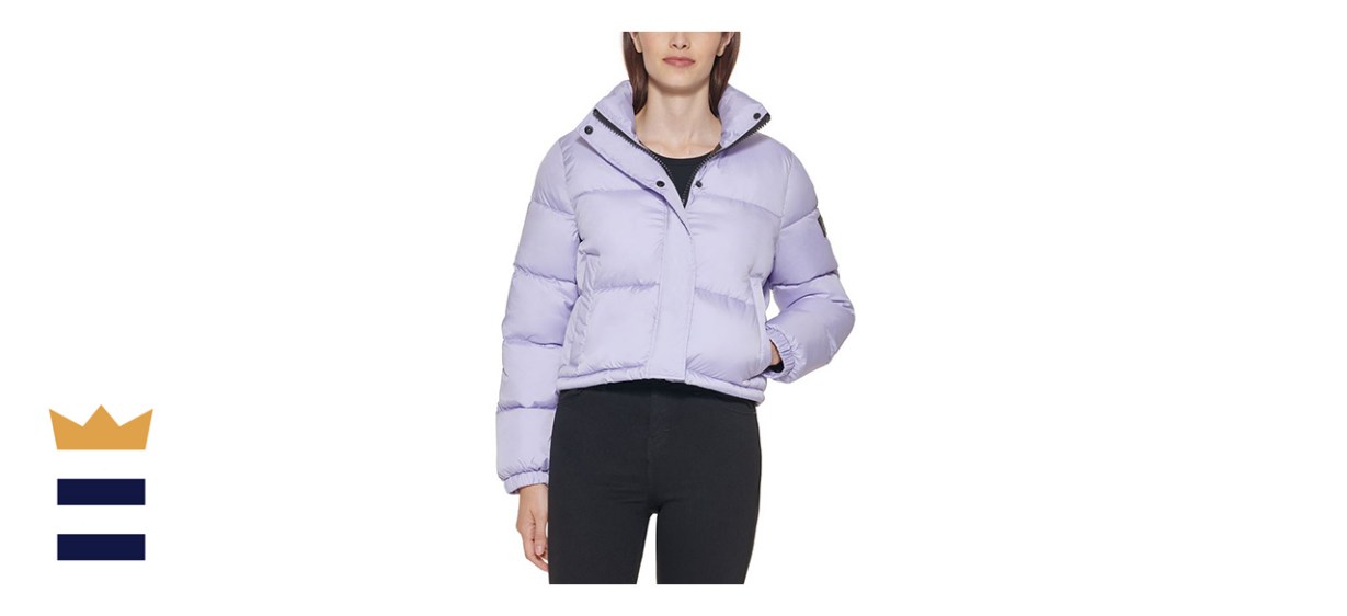 Calvin Klein Womens Cropped Puffer Coat