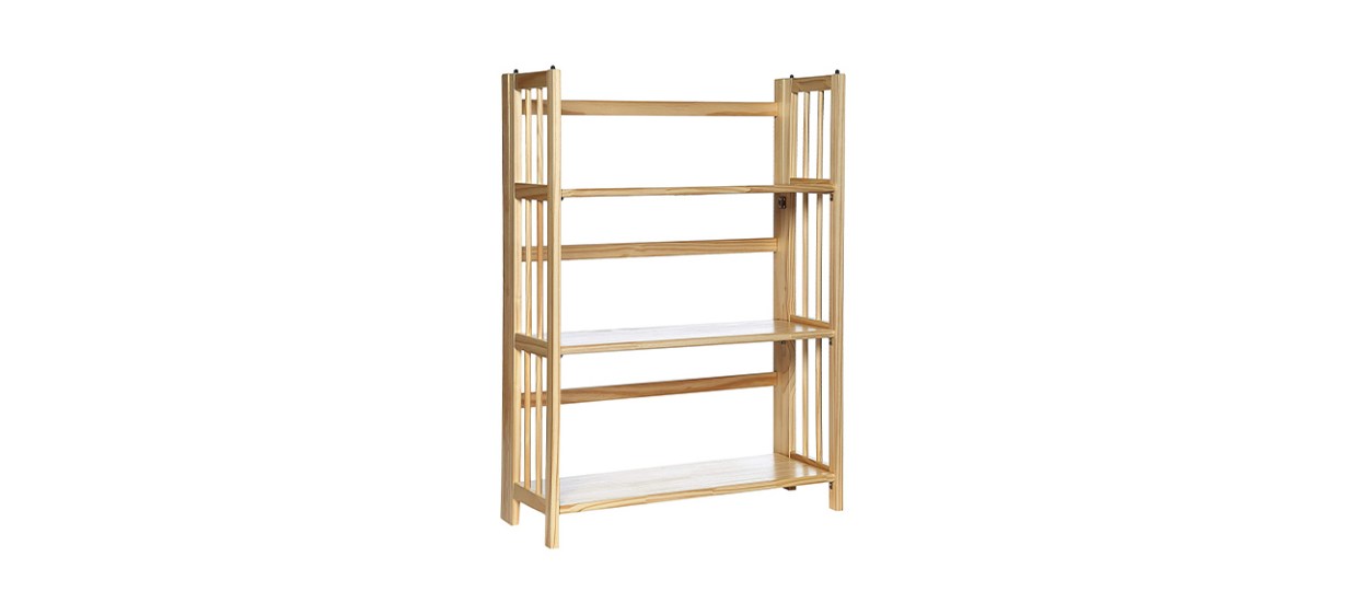 Casual Home Three-Shelf Folding Bookcase