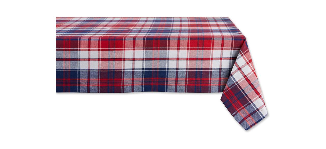 DII Americana Plaid Tablecloth