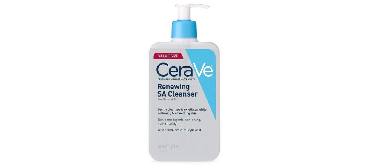 CeraVe Renewing Salicylic Acid Cleanser on white background