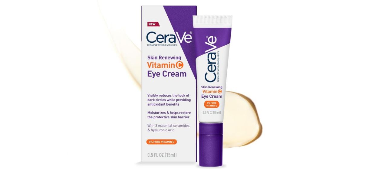 CeraVe Skin Renewing Vitamin C Eye Cream on white background